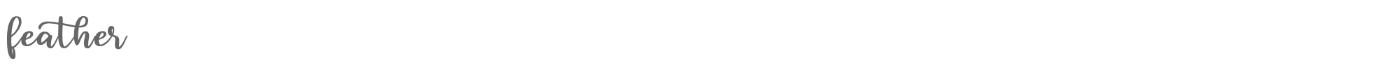 Sample characters Feather Font